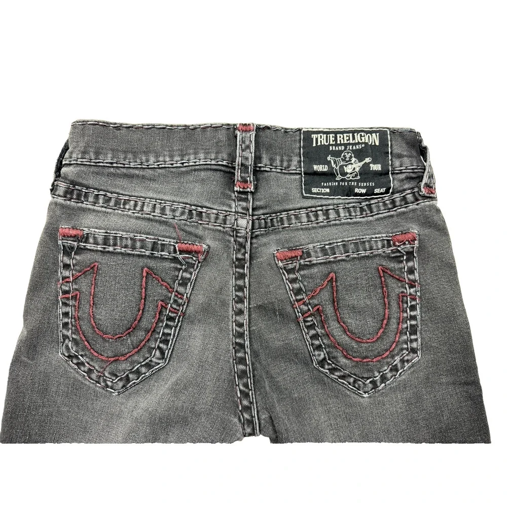 True Religion Ricky Super T Relaxed Straight Jeans Mens SZ 28 Black Denim Y2K